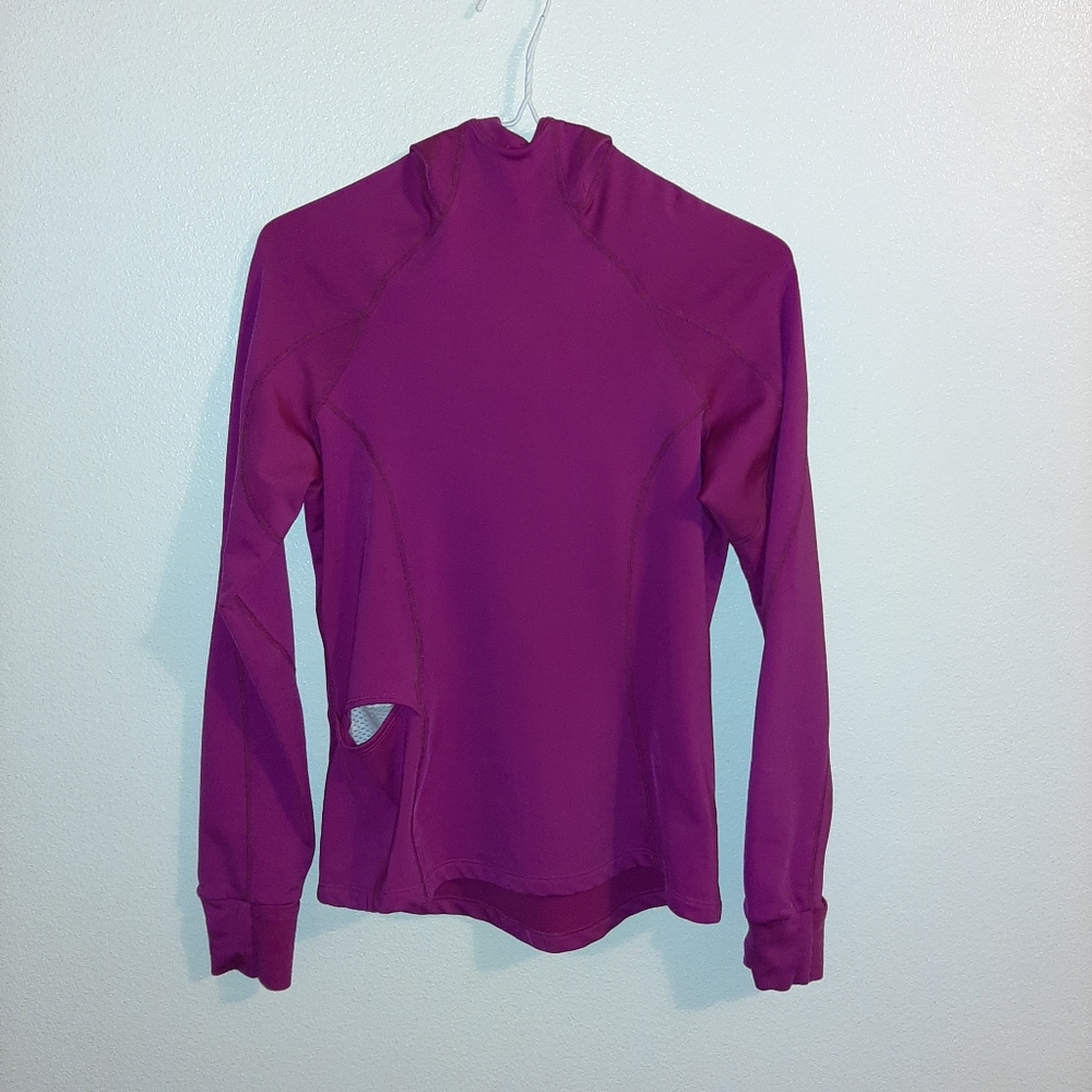 Purple Sugoi Hooded Cycling Running Top Sz Small